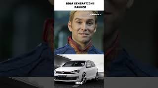 VW Golf Generations Ranked #shorts