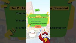 Part 2 -Training (3/3)Teil2 DeutschA2 mündliche Prüfung #german2you #deutschlernen #prüfungtraining