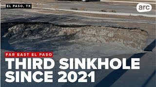 Sinkhole reported after water main break in far east El Paso