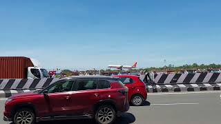 Air India landing at Chennai Airport |