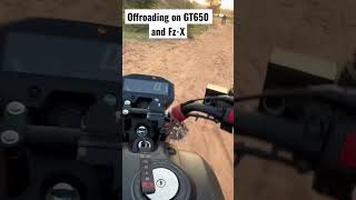 Off-roading on GT650 and Fz-x 😱😍 #shorts #viral #sundayride #gt650 #royalenfield #yamaha #bike