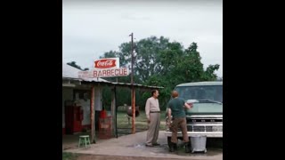 Gas Station utilizada en la pelicula Masacr3 de Texas (1974) Area de comida,camioneta.