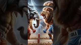 lion aur elephant ki fight king lion 🐅#catlover #kitten #trending #cutecat #ytshort #funny #shorts