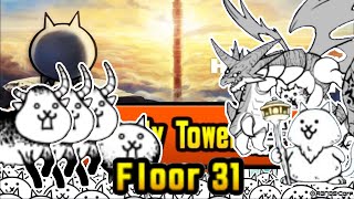 Cheese Strat, Wave + Area Attackers || Heavenly Tower, Floor 31 || Battle Cats