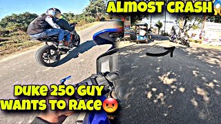 Duke 250 Se Race Lag Gyi😡 | Almost Crash😱 #viral #foryou #ktm #crash