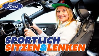 Warum nicht einhändig lenken?! Richtige Sitz- & Lenkposition einstellen im Ford Mustang