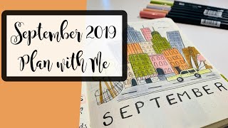 Plan with Me // September 2019 Bullet Journal Setup // Autumn in the City