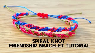 How to make two colourspiral knot  bracelet | Quick and Easy friendship Bracelet