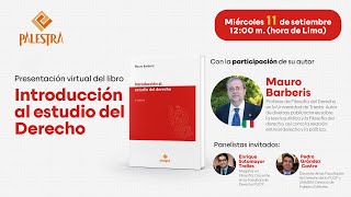 Presentación de la obra | "INTRODUCCIÓN AL ESTUDIO DEL DERECHO"