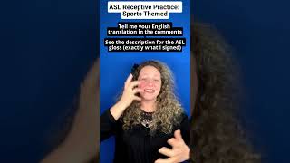 ASL Receptive Practice: Sports Themed