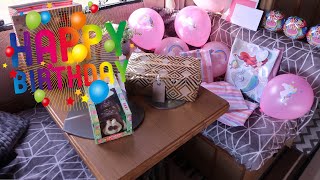 BIRTHDAY VLOG IN OUR MOTORHOME | OPENING PRESENTS