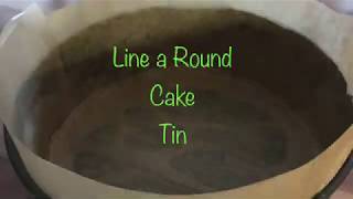 Paper Line a Round Cake Tin