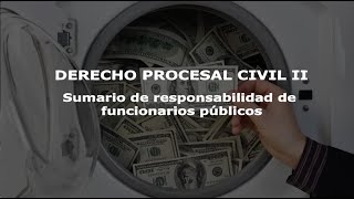 Sumario de responsabilidad de funcionarios públicos - Derecho Procesal Civil II - Guatemala