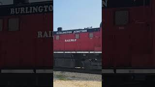 Burlington Junction 8711 switching engine in Rochelle Illinois