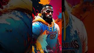 AI turn Stephen Curry into Lebron James Art🏀