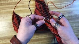 Knitting: Papillon/Butterfly Orange Square Tips