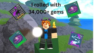 Rolling with 34,000 gems in Elemental Dungeons