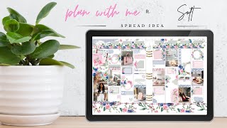 Digital Plan with me Spread Idea ft. Soft sticker kit | GoodNotes 5, iPad. May Wk 3 2023