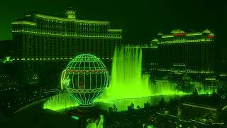 Bellagio Fountain Show, Nighttime - From the Planet Hollywood Fountain View