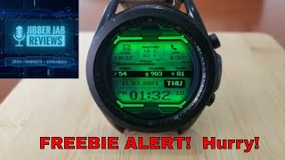 FREEBIE ALERT! Samsung Galaxy Watch 3 Watch Face - Jibber Jab Reviews!