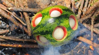 Primitive Survival: Cooking Egg in Watermelon