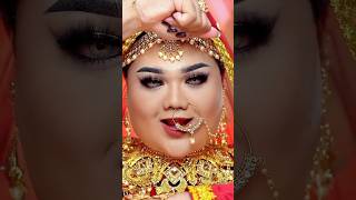 Akash hai koi prem kavi || India bridal makeup transformation #viral #shorts #trending