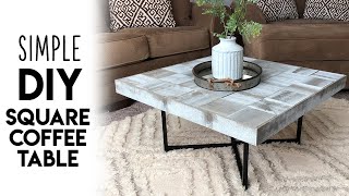 DIY Square Coffee Table - SO EASY!