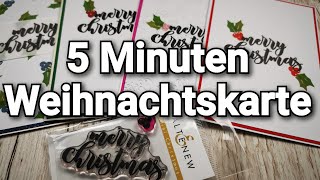 5 Minuten Weihnachtskarte I Altenew Mini Christmas Stempel I Weihnachten 2020