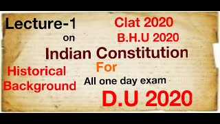 Historical background of Indian Constitution