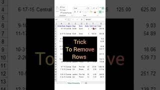 Excel Trick to Remove Unlimited Rows from Huge Data | #excel #shorts #exceltips #exceltricks