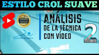 Natación estilo crol suave [Parte 2 Vista FRONTAL] #shorts