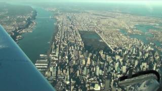 Piper Arrow Flight from Braden to Farmingdale Over New York City