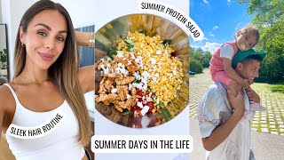 VLOG | New Sleek Hair Routine, Summer Chicken Salad & Days In The Life | Annie Jaffrey