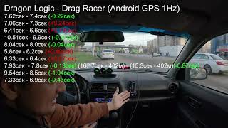 Замер разгона с помощью Drag Racer (Android GPS 1HZ)