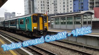 Trains at Cardiff Central and Queen Street - 1/5/2022