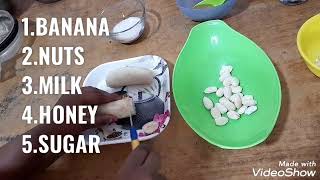 Kids cooking 🍳 😋 how to make banana smoothie must try this 😋