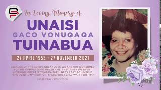 In Loving Memory of Mrs Unaisi Gaco Vonuqaqa Tuinabua