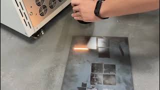 Metal sheet dust and stains removing before the laser cutting processing.