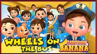 Roues du bus - Un Voyage Musical ! 🚌🎶 Animation Amusante pour Enfants - Banana Cartoon Français