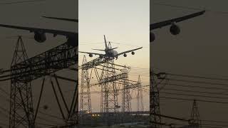 Emirates a380 landing in Dubai