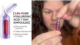 L'Oreal Paris Revitalift Derm Intensives Hyaluronic Acid Serum Ampoules 7 Day Boost Review #beauty