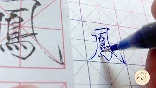 【每日一字】瘦金体楷书千字文（凤）【中性笔】