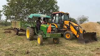 JCB 3DX eco Xpart Loading Mud In Tractor | Eicher 333 | John Deere 5036 D | Tractor And JCB