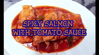 SPICY SALMON WITH TOMATO SAUCE  سمك السالمون