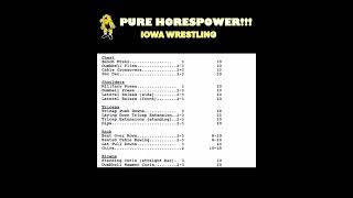 🦅🦅🦅 Iowa Wrestling D1 WEIGHT LIFTING PROGRAM Pt. 7 #shorts #ufc #iowa #wrestling #mma #d1 #lifting