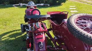 M72 М72 М72 1959, Soviet motorcycle with a side car.