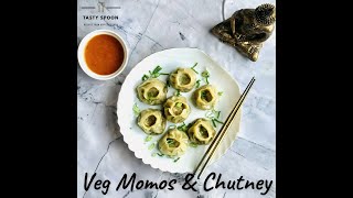 Veg Momos Recipe | Red Chlli Garlic Chutney | Veg Dim Sum | Quick & Easy | Arpi's Kitchen