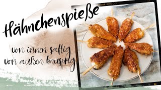 Crispy Chicken Skewers /Knusprige Hähnchenspieße