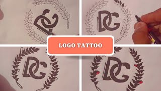 new logo model tattoo || how to make letter DG logo tattoo design ||