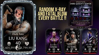 Dark Fate Liu Kang VS Dark Quin's Tower | MK Mobile Hacker | Mortal Kombat | Random Fatal Blow